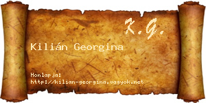 Kilián Georgina névjegykártya
